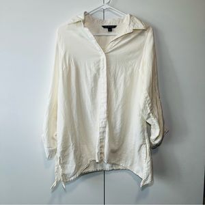 ZAC & Rachel Yellow Long Sleeve Relaxed Fit Collared Button-Down Shirt - Small